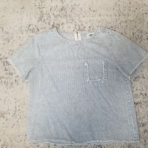 Striped crop top tee